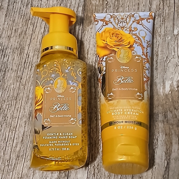 Disney Other - Disney Princess Belle Yellow Foaming Hand Soap & Body Cream Duo
